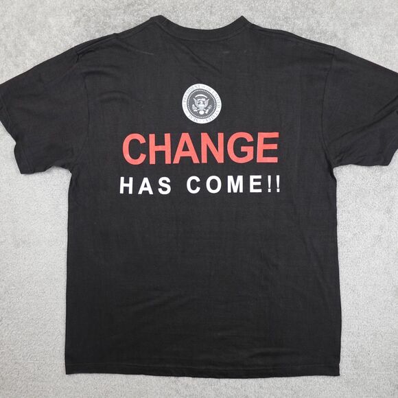 Vintage Obama Shirt Mens XL Black The First Family Graphic Tee Short Sleeve Y2K - Picture 5 of 9